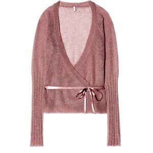 Dark Pink United Colors of Benetton Vintage Wrap Sweater.